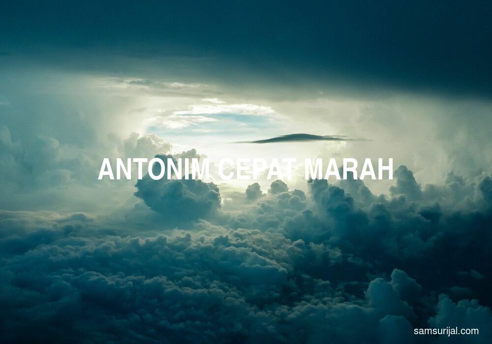 Antonim Cepat Marah
