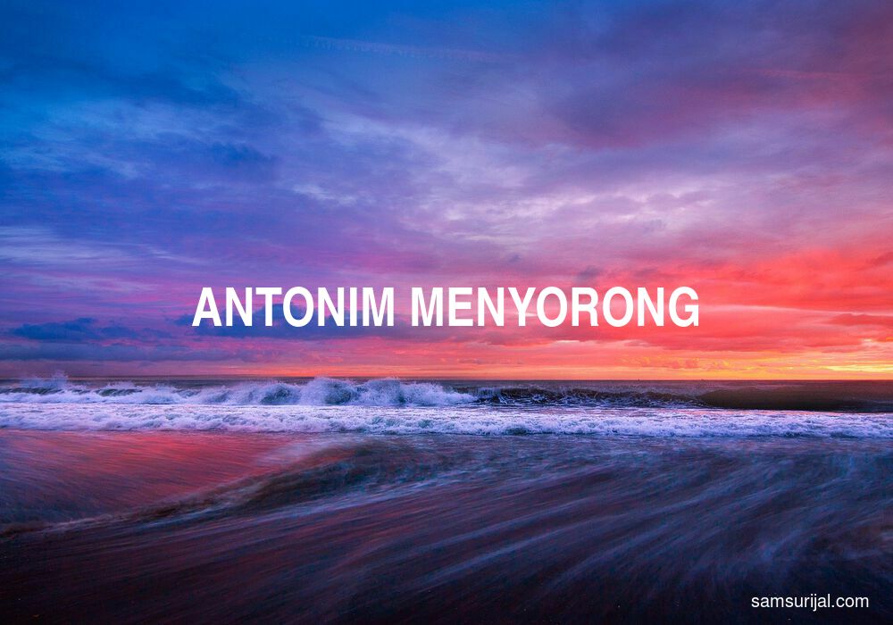 Antonim Menyorong