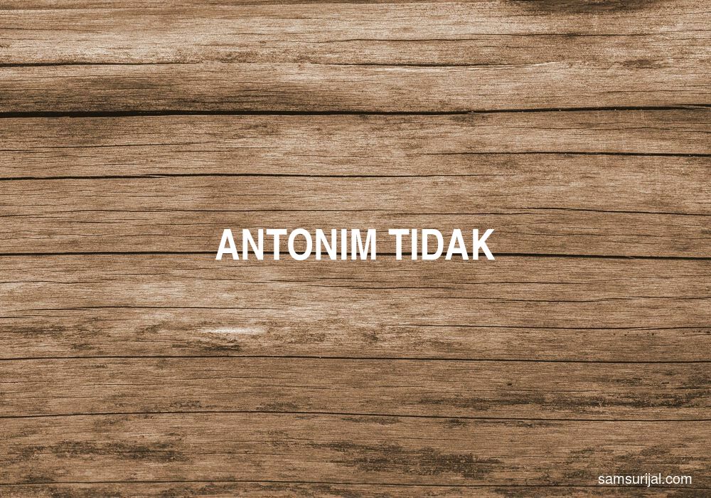 Antonim Tidak