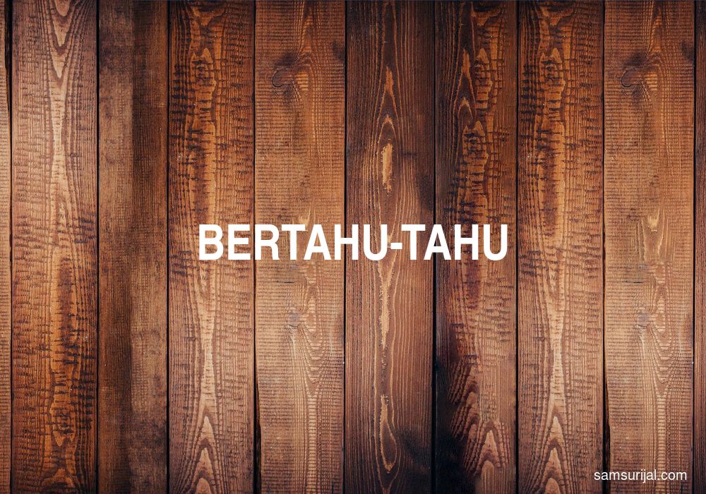 Arti Bertahu Tahu