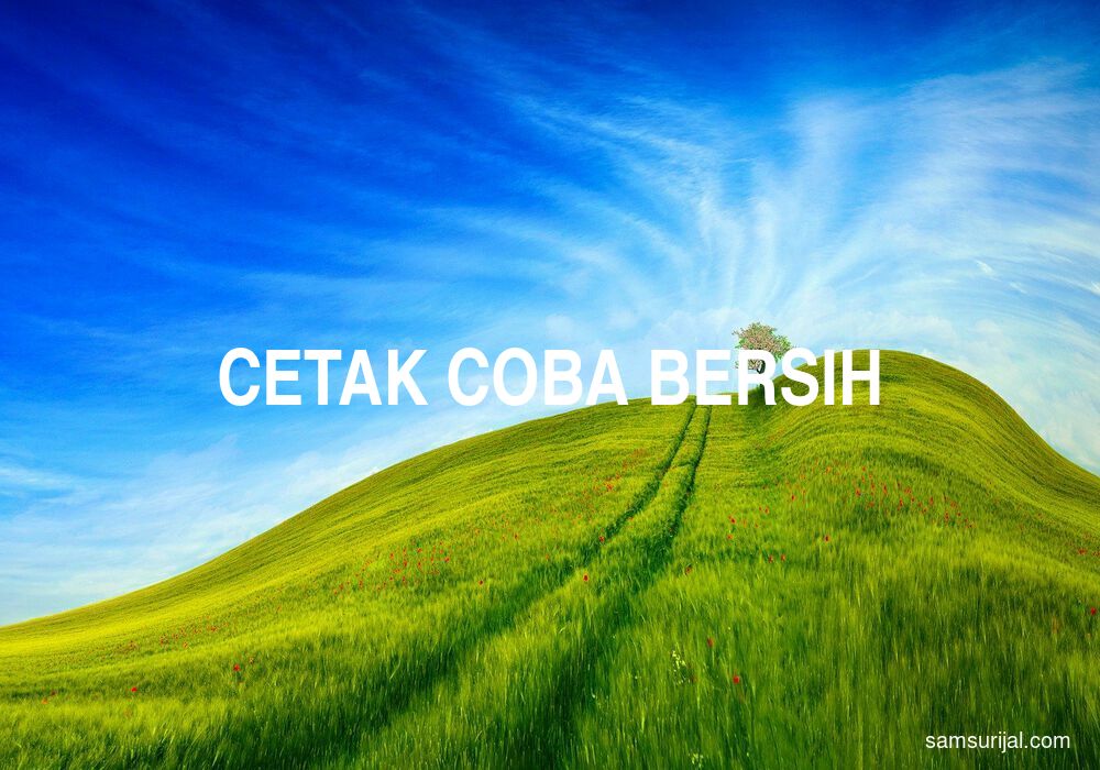 Arti Cetak Coba Bersih