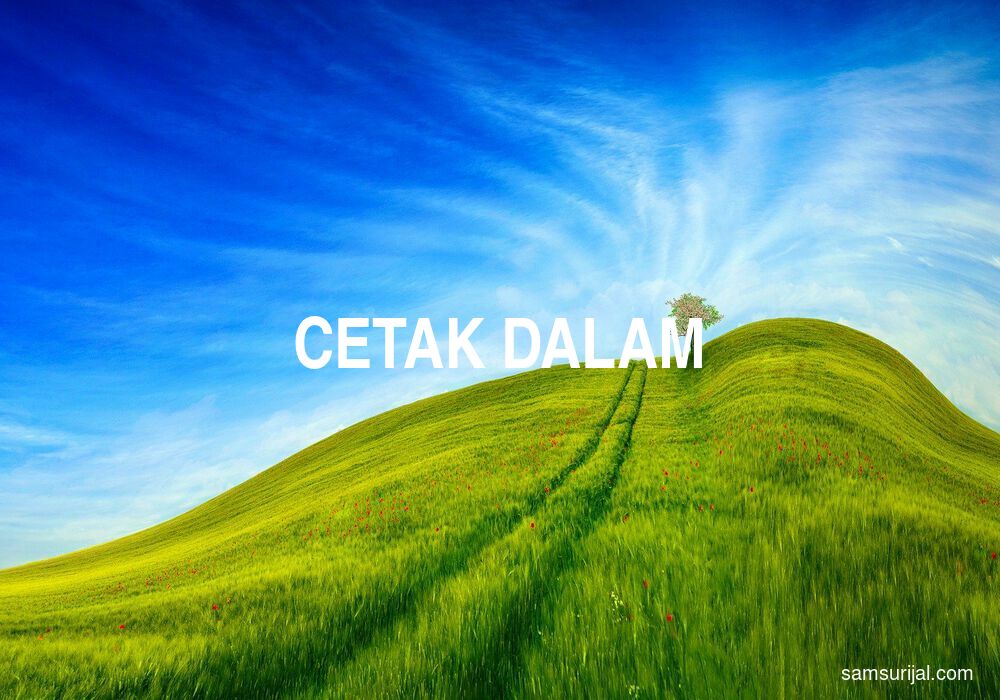 Arti Cetak Dalam