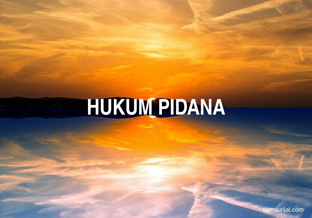 Arti Hukum Pidana