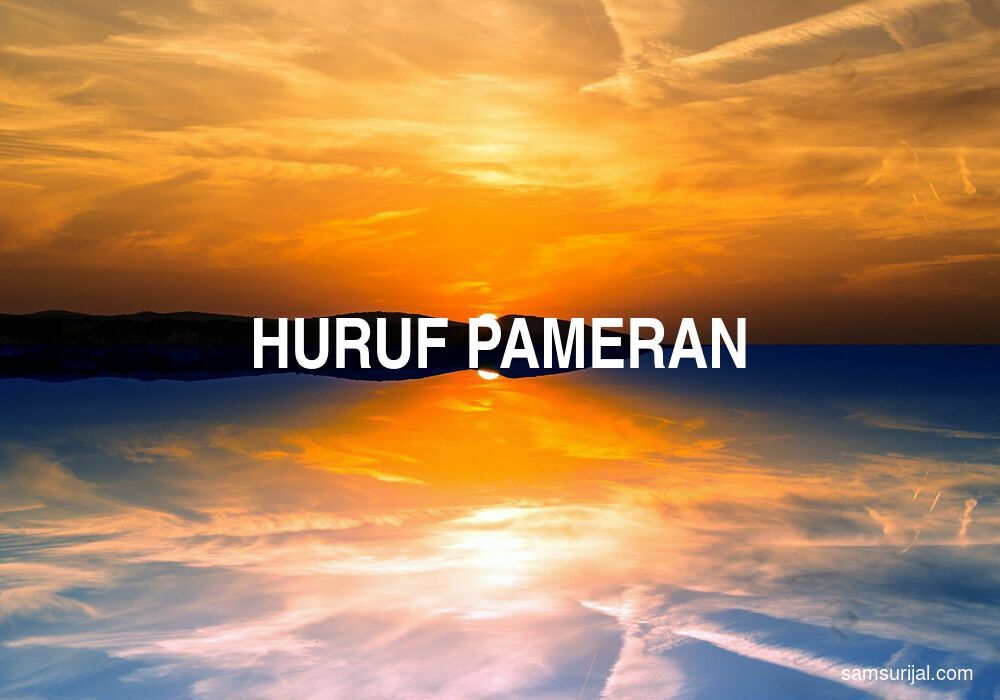 Arti Huruf Pameran