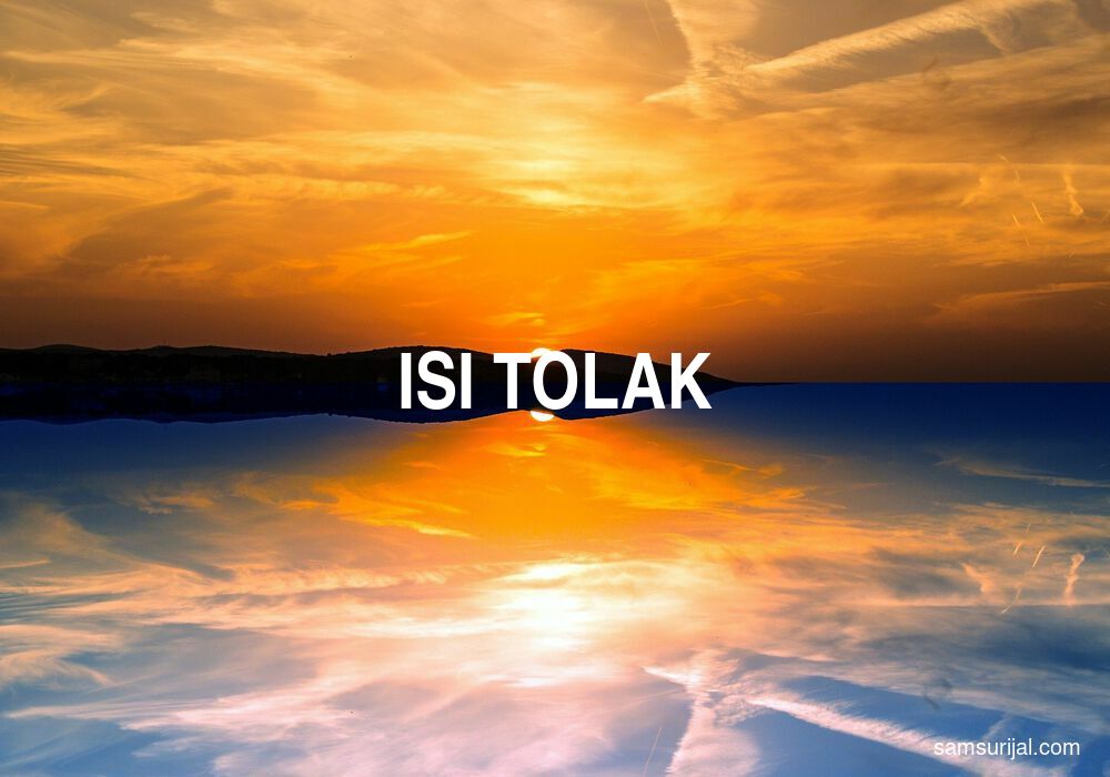 Arti Isi Tolak