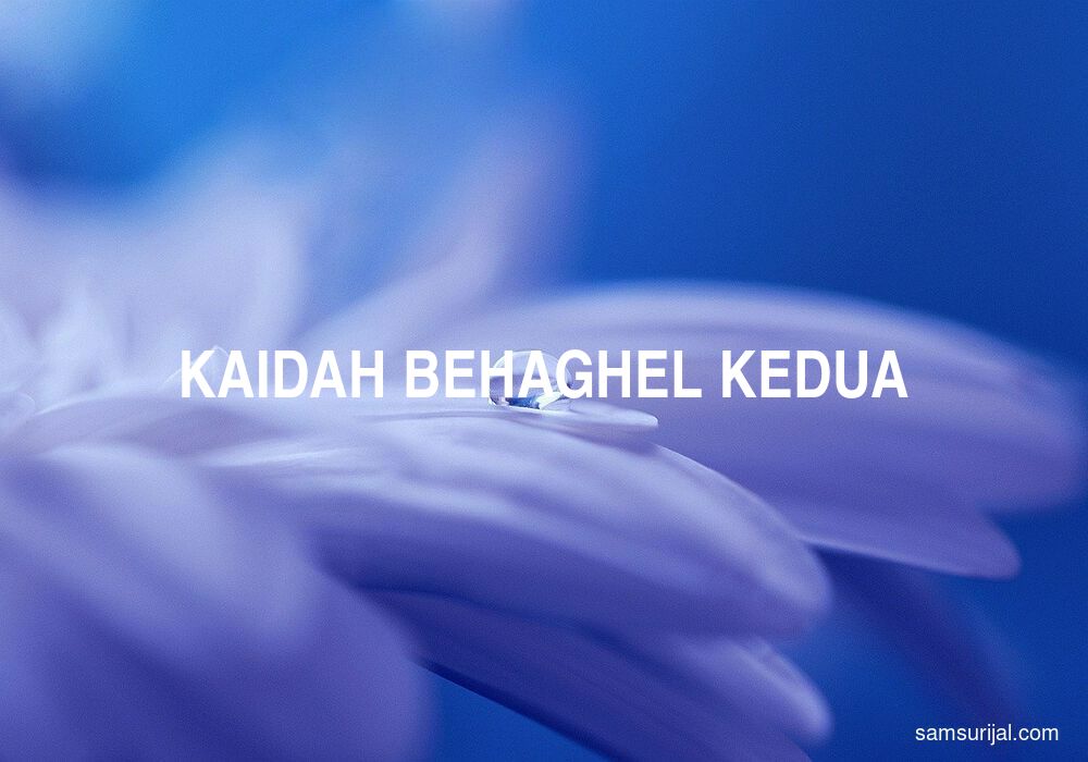 Arti Kaidah Behaghel Kedua