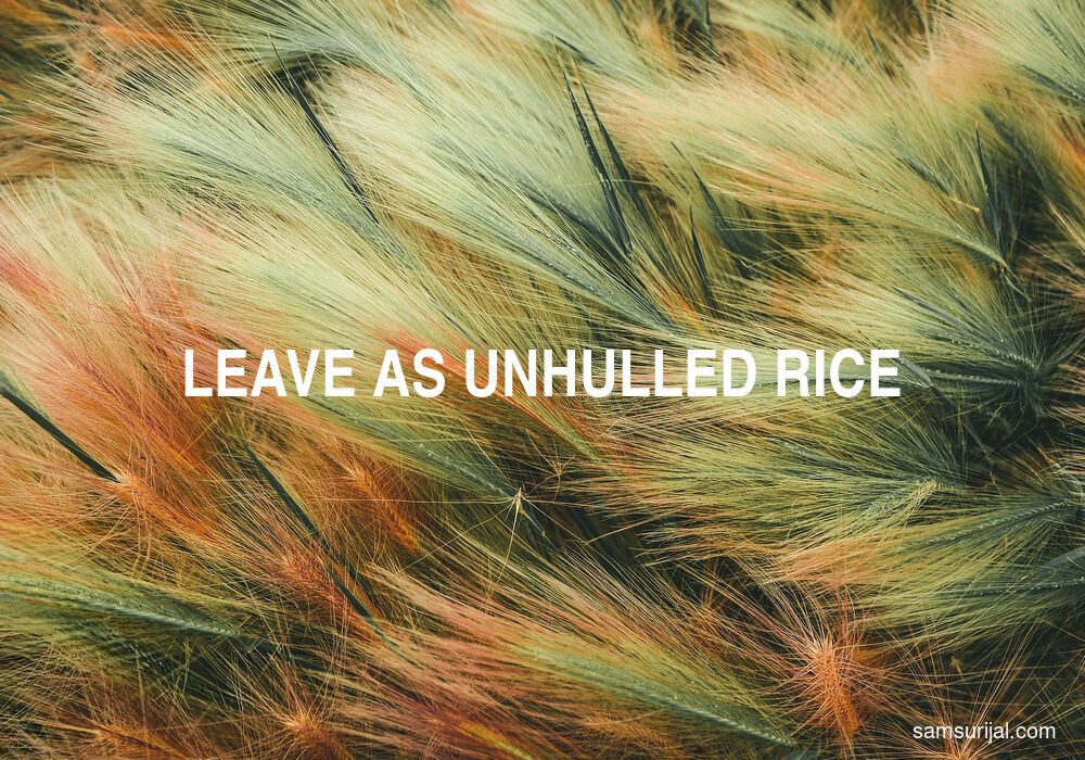 Arti Leave As Unhulled Rice