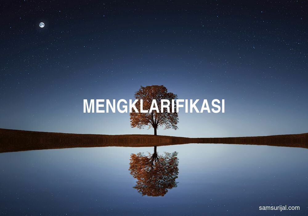 Arti Mengklarifikasi