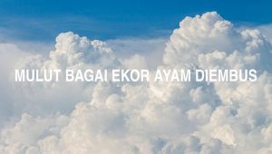 Mulut Bagai Ekor Ayam Diembus