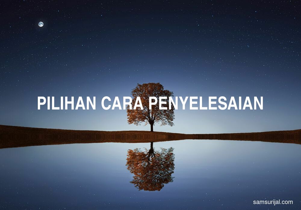 Arti Pilihan Cara Penyelesaian