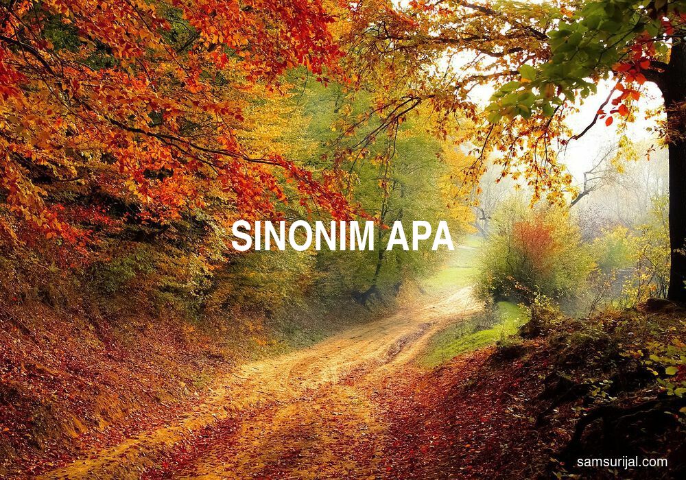 Sinonim Apa