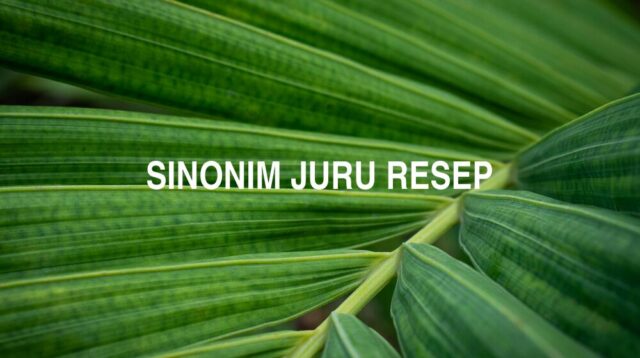 Sinonim Juru Resep