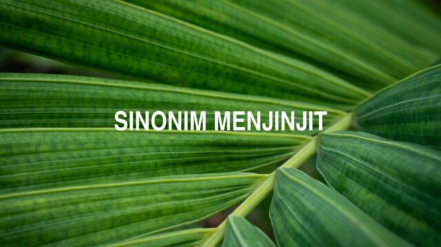 Sinonim Menjinjit