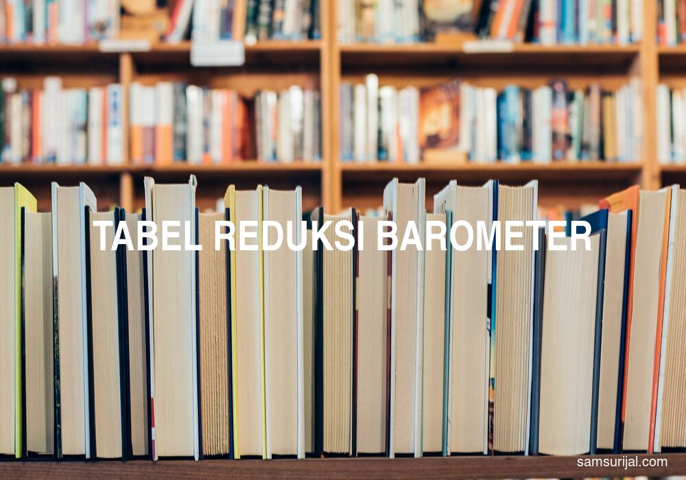 Arti Tabel Reduksi Barometer